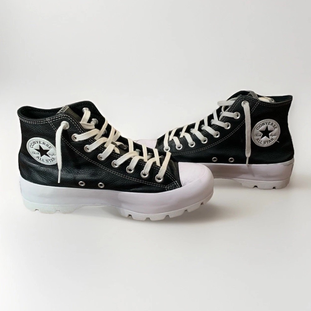 Converse Sneakers High-Top Chuck Taylor All Star Lugged‎ Black Platform Size 9.5
